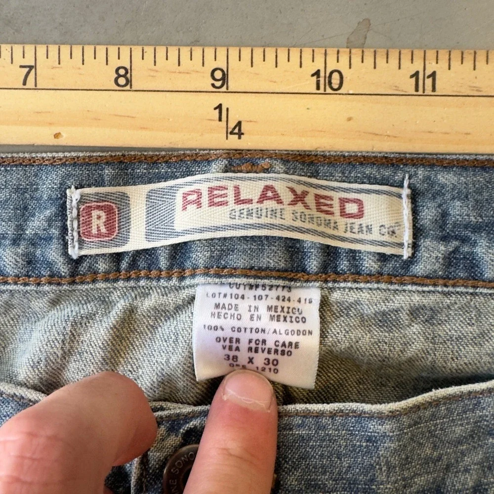 Sonoma Genuine Jean Co Mens Relaxed Fit Blue Denim Jeans 36x30